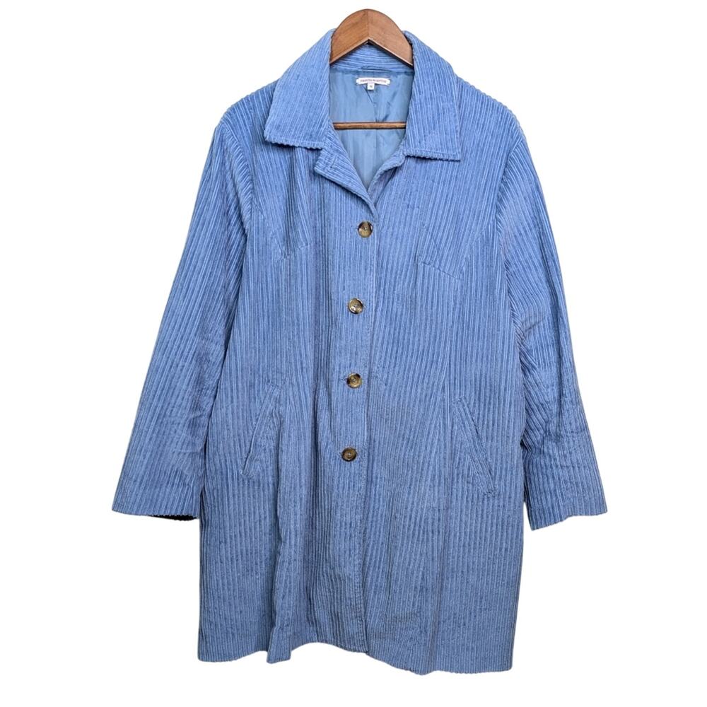 Frances Valentine Corduroy Barn Coat Field Long Jacket 1X Swing Lined Preppy
